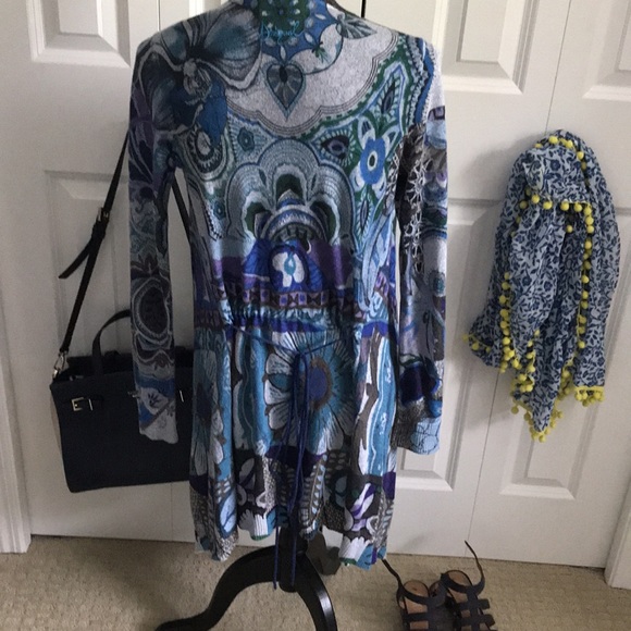 Gorgeous Desigual grey, blue and purple cardigan - Picture 7 of 9